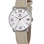 Reloj Marea Mujer con Esfera Plateada y Correa Beige